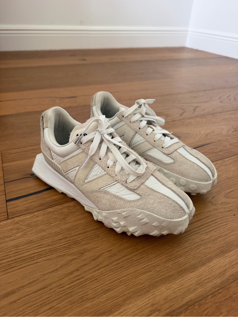 Women’s Neutral Beige Suede & Leather Sneakers - NEW BALANCE x STAUD SNEAKERS
